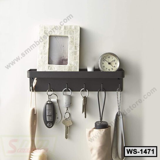 Stainless Steel Key Rack Self | Bedroom Floating Key Rack (WS-1471)