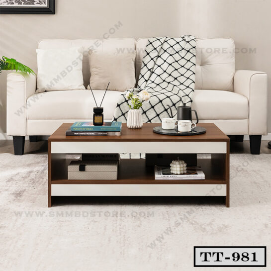 2 Tier Rectangular Coffee Table for Living Room TT-981