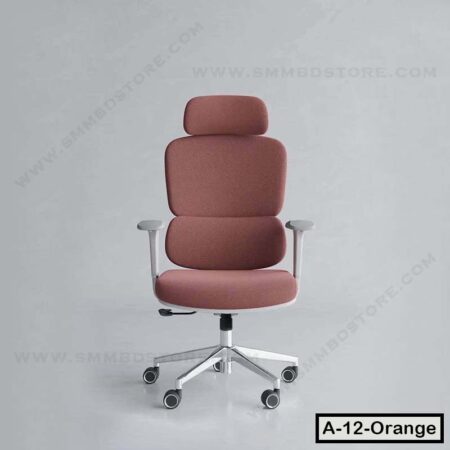 High Back Swivel Chair, Ergonomic Office Boss Chair | A-12-Orange