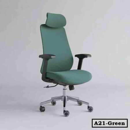 Modern Office Chair With Headrest A21-Green