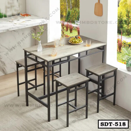 Bar Table Set | Dining Table Set with High Stool SDT-518